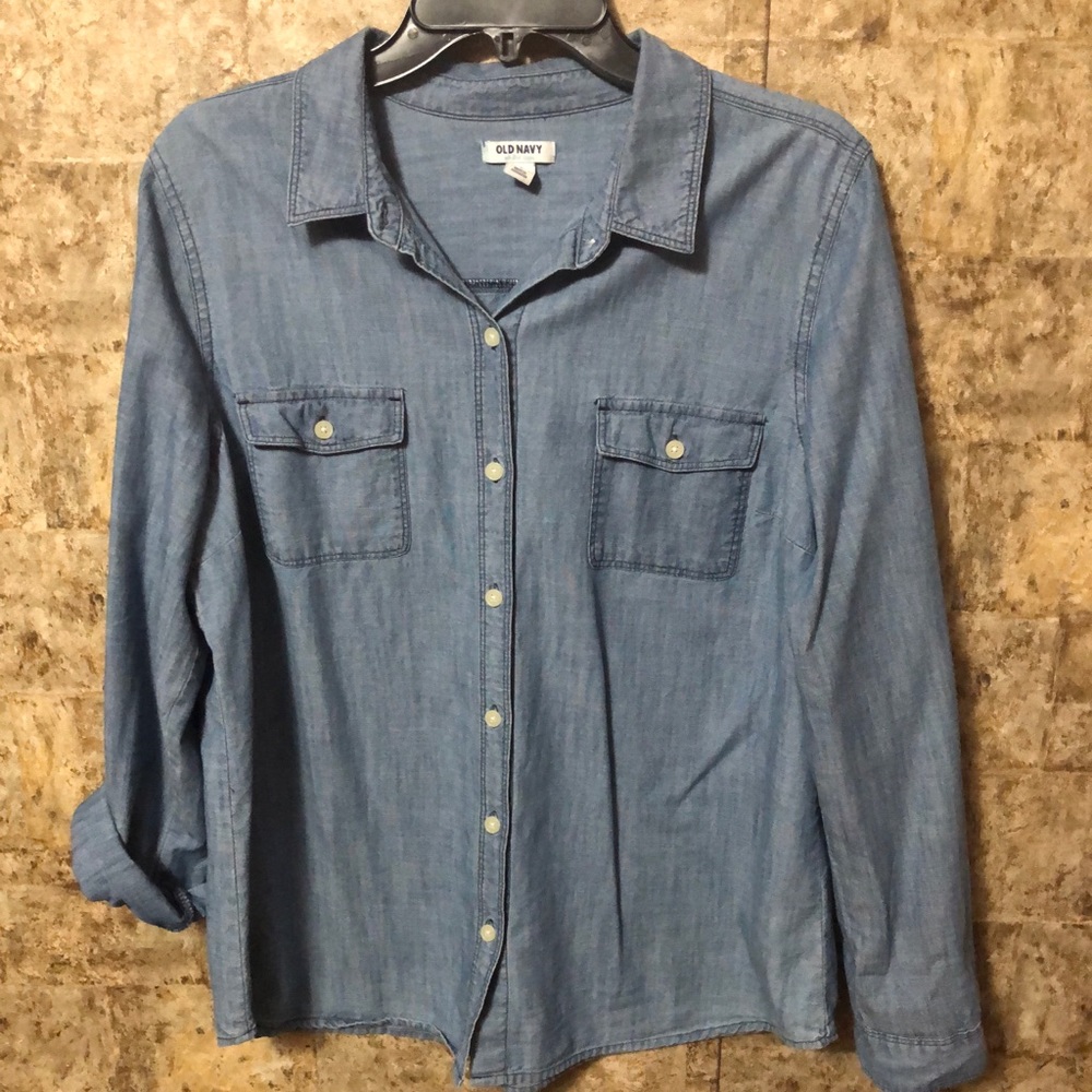 Old Navy Blue Jean Shirt